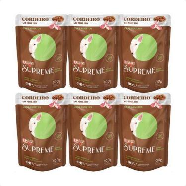 Imagem de 6 Sachê Quatree Supreme Cães Adultos Cordeiro Ao Molho 100 G