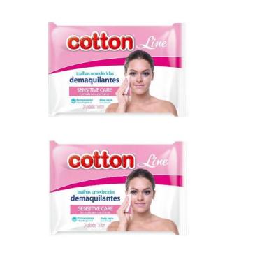 Imagem de Kit 2 PC Lenços Umedecidas Demaquilantes 24Uni Extra Suave - Cotton
