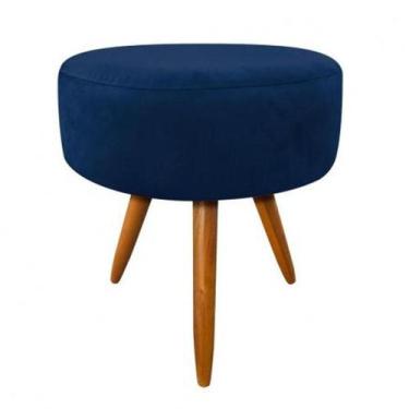 Imagem de Puf, Puff Para Sala Pé Palito Azul Marinho 50 Cm Altura - Decore.Com