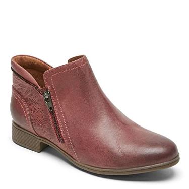 Imagem de Cobb Hill Bota feminina Crosbie Ankle Boot, Vermelho, 7.5 Wide
