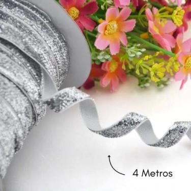 Imagem de Fita Lurex Esponjada Glitter Kit Natal 4m 10mm Escolha Cor - DEZdeDEZ,