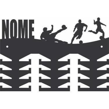 Imagem de Porta Medalhas Futebol Masculino Personalizado Com Nome - Loja Dinka