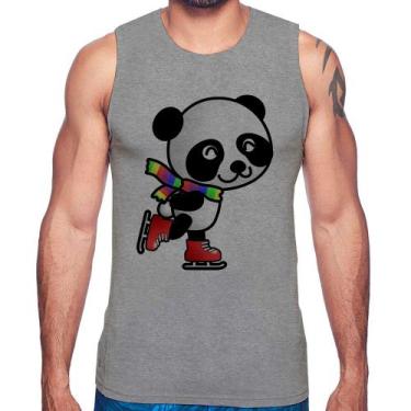 Imagem de Regata Panda de Patins - Foca na Moda, Cinza, GGG