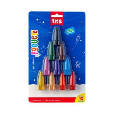 Imagem de Giz tris foguete 80g cart 10 cores - tris