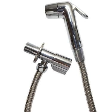 Imagem de Ducha Higiênica Lavagem Com Registro Mangueira Abs Cromada