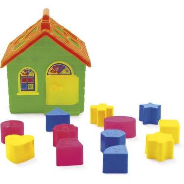 Imagem de Brinquedo para Bebê AMOR de Casinha com 12 Blocos - Pica Pau
