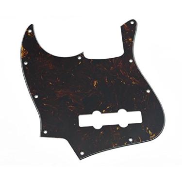 Imagem de KAISH Lefty 4 cordas J Bass Style Pickguard canhoto contrabaixo Pick Guard Placa de arranhão para Jazz J Bass Dark Tortoise