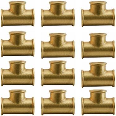 Imagem de Atacado Conexão Te Bronze 1/2 R/rosca Caixa com 12 Unidades - Guiga Gá