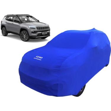Imagem de Capa Para Cobrir Carro Suv Jeep Compass Proteção Riscos Logo - Mz, Azu