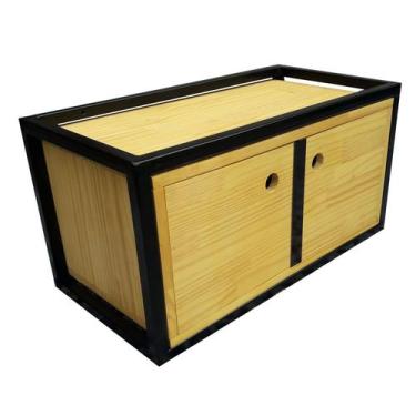 Imagem de Nicho / Estante de Parede - Madeira e Ferro - Estilo Industrial - Mode