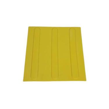Imagem de Piso Tátil PVC 25x25cm Alerta e Direcional Segurança - Mundo Da Borrac