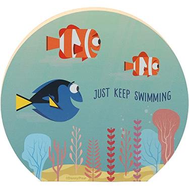Imagem de Disney Pixar Finding Dory Decoração de prateleira de aquário - Just Keep Swimming - Linda decoração Procurando Dory