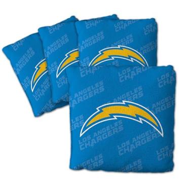 Imagem de YouTheFan NFL Los Angeles Chargers Cornhole Bags - Pacote com 4 - Azul