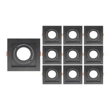 Imagem de 10 Spots de Embutir Recuado Taschibra Conecta para Lâmpada Par 20 Quad