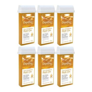 Imagem de Depilflax Cera Roll-on Refil Natural 100g - 6 Unidades