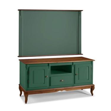 Imagem de Conjunto Rack 60811M + Painel 50505 para Sala Pés Luiz XV 1 Gaveta 2 P