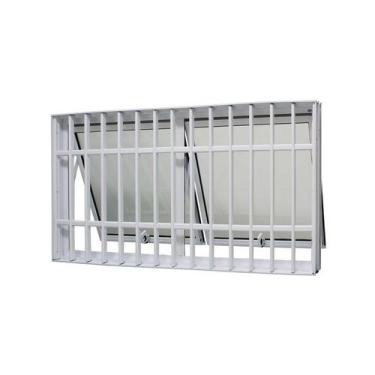 Imagem de Janela Maxim-Ar em Alumínio Branco Perfecta Max 60x120x9,5cm c/ Grade 