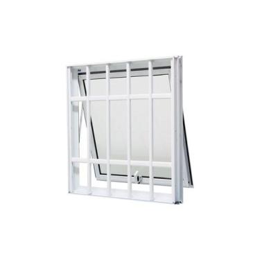 Imagem de Janela Maxim-Ar em Alumínio Branco Perfecta Max 100x80x9,5cm c/ Grade 