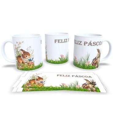 Imagem de Canecas de Porcelana Personalizada Páscoa Encanto e Doçura em Cada Gole