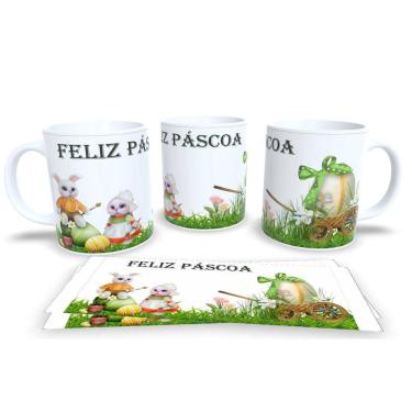 Imagem de Canecas de Porcelana Personalizada Páscoa Encanto e Doçura em Cada Gole