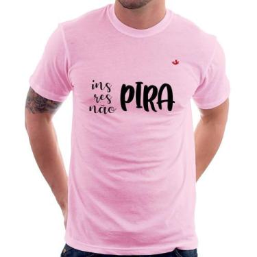 Imagem de Camiseta Inspira, respira, não pira - Foca na Moda, Rosa bebê, GG