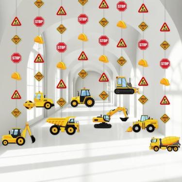 Imagem de Faixas Decorativas para Festa de Construção Faccito - 8 Pacotes