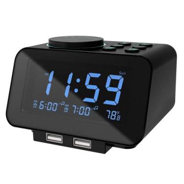 Imagem de Rádio Despertador Digital Succe Dual com Termômetro e Carregamento USB