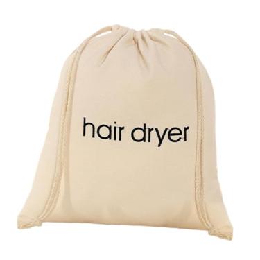 Imagem de Bothyi Bolsa de armazenamento de secador de cabelo Organizador de tração Bolsa de tração simples bolsa de armazenamento compacta bolsa de viagem multi, Bege