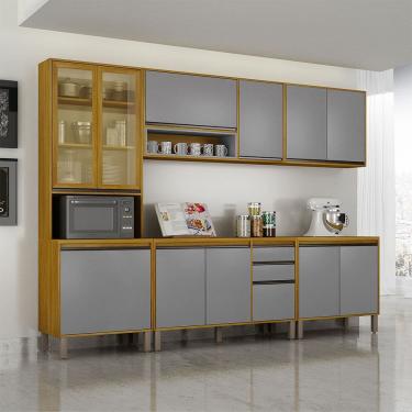 Imagem de Cozinha Completa Nala Com Cristaleira 5 Peças 12 Portas Mobilihouse