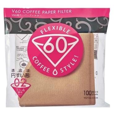 Imagem de Filtro de papel natural para hario v60 02 - 100 un.