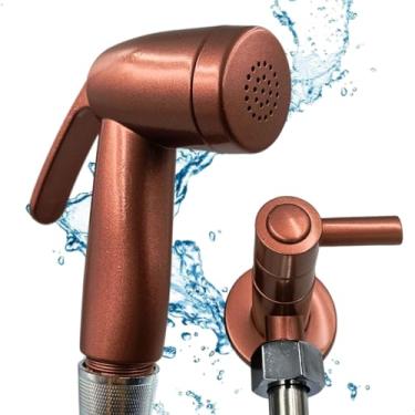 Imagem de Ducha Higiênica Cromada e Rose Escuro Registro 1/4 de Volta Crie Construa