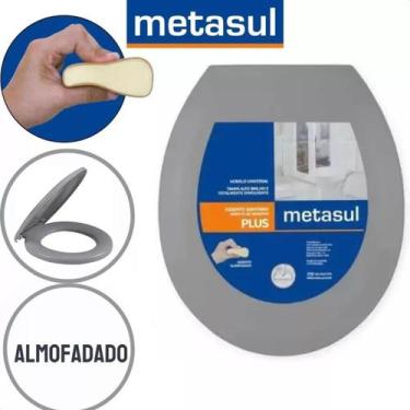 Imagem de Tampa Assento Vaso Sanitário Almofadado Oval Universal - Plus - Metasu