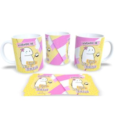 Imagem de Caneca de Porcelana Personalizada Com Frases Engraçadas, Divertidas e Deboche P22 (Vivendo de café)