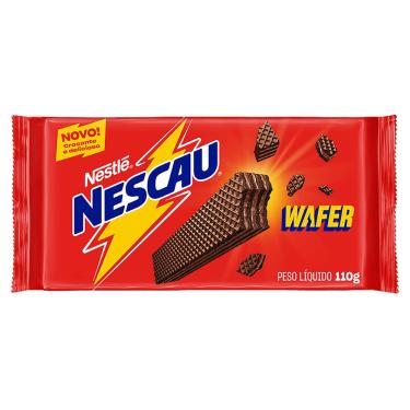 Imagem de Biscoito wafer chocolate recheio chocolate nescau nestlé pacote 110G