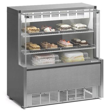 Imagem de Vitrine Refrigerada Confeitaria Dupla Função Aurora Gpea110r Gelopar 1,06mt Inox 220v