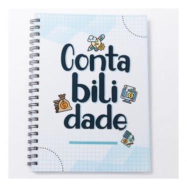 Imagem de Caderno Universitário 100fls Contabilidade Profissões Cor Contabilidade