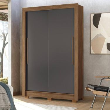 Imagem de Guarda-roupa 02 Portas Correr 02 Gavetas Mdp Lapa Jatobá/Grafite