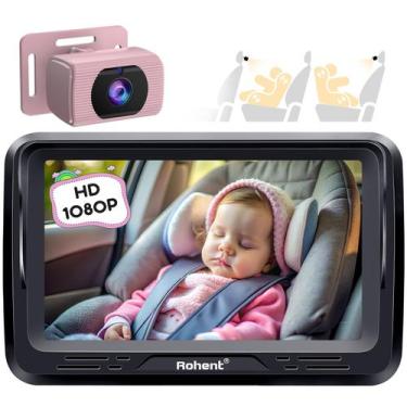 Imagem de Câmera de carro de bebê Rohent Pink 1080P HD Night Vision 360