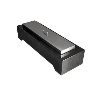 Imagem de Lareira a Gás de Embutir com Tampa em Aço Inox Stile 70 Cm - JX Metais