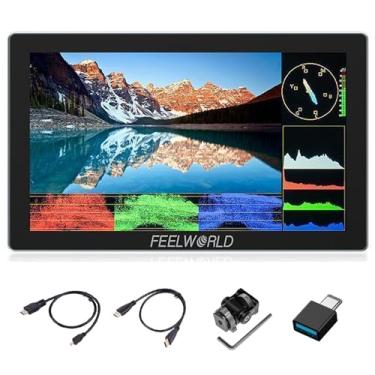 Imagem de Feelworld P6X Monitor de câmera de alumínio de 5,5 polegadas, 1920X1080 Full HD 1000nits 160° Wide Viewing Touch Screen, 4K 60HZ Entrada/Saída HDMI para filme, vídeo, transmissão ao vivo