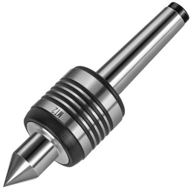 Imagem de Eumtenr Centro vivo MT2 resistente, 2MT 60 graus Morse Taper Precision Lathe Medium Duty Live Tailstock Center for Wood & Metal Lathe CNC Work