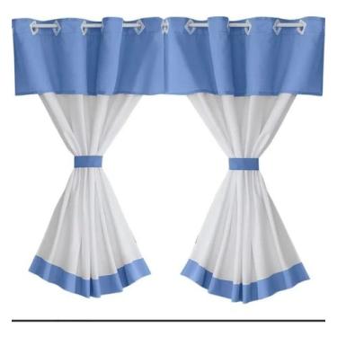 Imagem de Cortina De Cozinha Com Bando 2.00x1.40 cores - Helena Enxovais e Corti