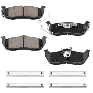 Imagem de SUPLABEL Pastilhas de freio a disco HZ1041 semi-metálicas traseiras compatíveis com Jeep Nissan Grand Cherokee TITAN Armada Commander Pathfinder INFINITI QX56