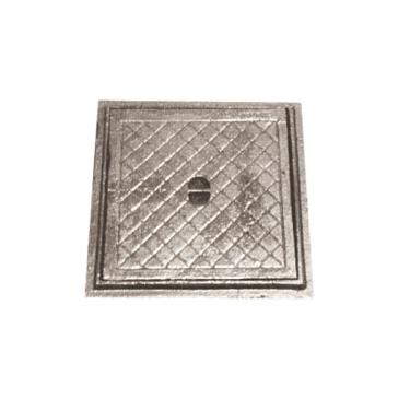 Imagem de Tampa Tampão de Chão Simples Ferro Fundido Inspeção 50x50cm