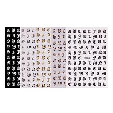 Imagem de shamjina 5 Peças Adesivos de Unhas Adesivos Letras Decorações Decalques para