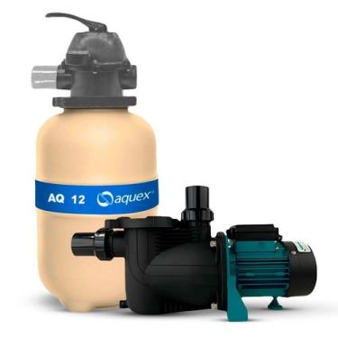 Imagem de Conjunto Filtrante Piscina Bomba Lepono 1/3CV E Filtro Aquex 12  Capac