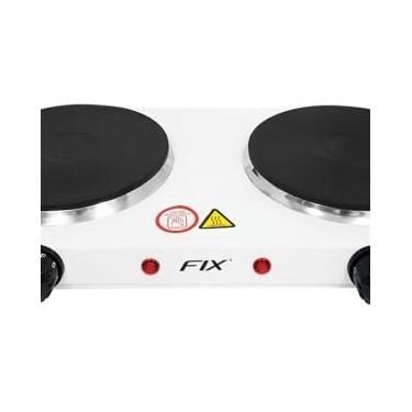 Imagem de Fogão Elétrico Portátil, 2 Bocas, 2000W, 5 Níveis de Temperatura, 43 x 21 cm, 220V