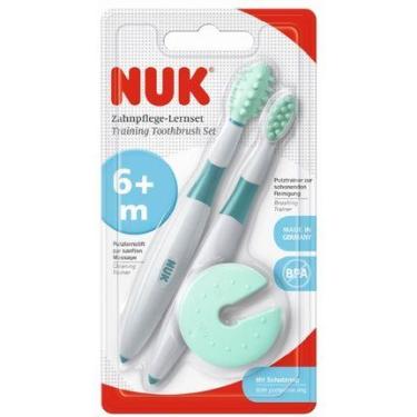 Imagem de Kit de treinamento nuk com 2 escovas massageadoras e anel de proteção