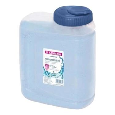 Imagem de Porta Sabão em Pó com Tampa de Rosca Resistente, 2kg Transparente