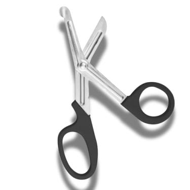 Imagem de Lojas Cuidar Tesoura Universal para Resgate, 18 cm, Ponta Romba, Corta Gaze, Preta